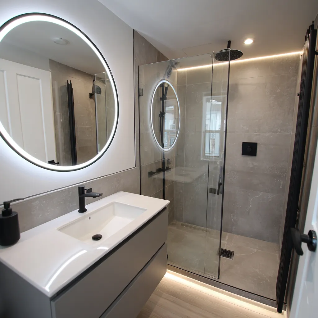 Ultra-modern en-suite complete view