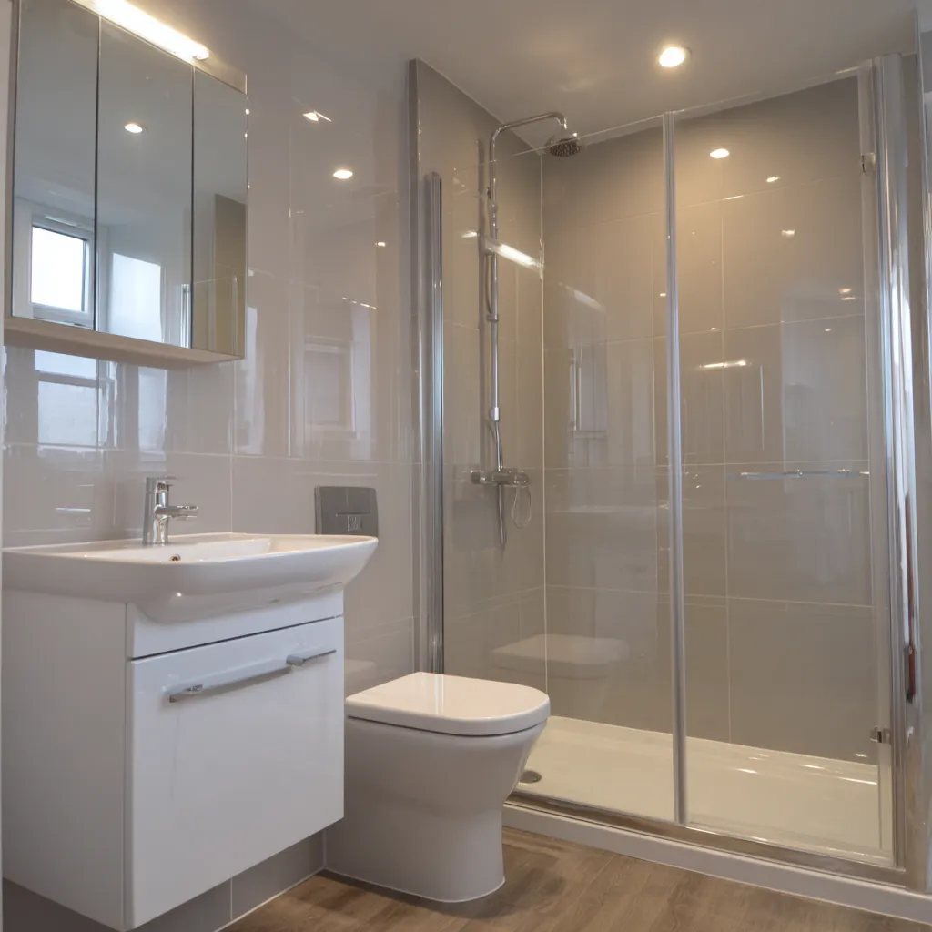 Modern vanity unit with mirror cabinet