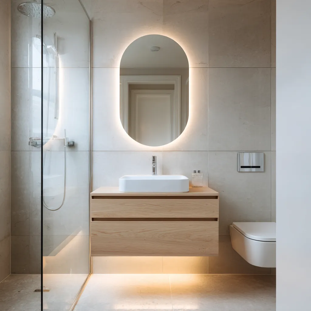 Premium LVT flooring fitted in a modern Cumbernauld bathroom